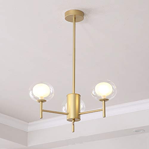 Lustre haricot magique or 9 bras pour illuminer efficacement un grand salon sombre