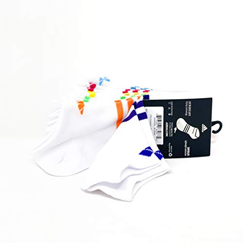 ADIDAS Aeroready Drying Technology Superlite 6 Pairs No Show Women's Socks Size 5-10 White Bright Cyan Bold Pink Yellow Flash2
