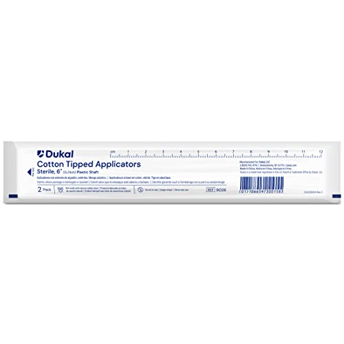 Image of Dukal-9026 Cotton Tipped Applicator, Sterile, 6 inch Plastic Shaft (200 Boxes of 10) (Pack of 2000)