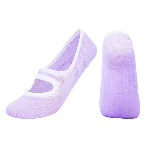 Chaussettes de yoga respirantes à bandes antidérapantes pour femme