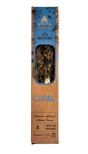 Ikeola - Inciensos Aroma Nature | Incienso100% Natural Artesanal, sin Tóxicos | 24 Barras de Incienso de 1 Hora Aprox. (Copal)