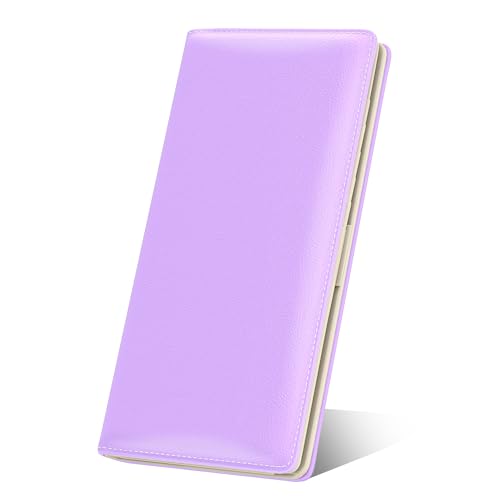Image of Nipichsha Womens Wallet, RFID Slim Wallets for Women, Thin Ladies Credit Card Holder Purse, Cute Leather Bifold Clutch Billfold with 11 Card Slots & ID Window, Purple
