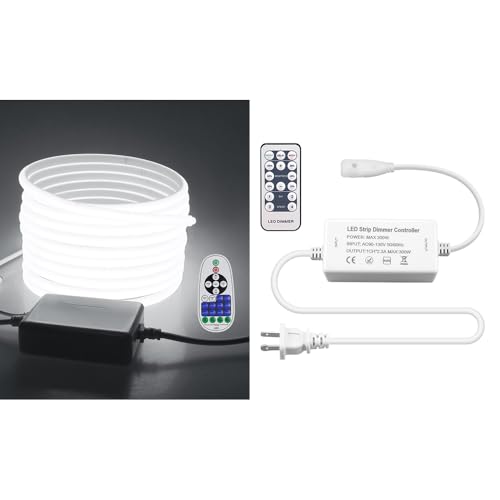 Tira LED COB flexible impermeable 10 metros blanco frío miniatura 1