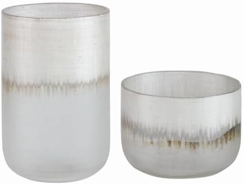 Frost - Vase (Set of 2)-9 Inches Tall and 5.9 Inches Wide