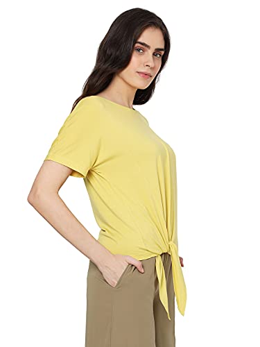 Image of VERO MODA Women's Solid Regular Fit T-Shirt