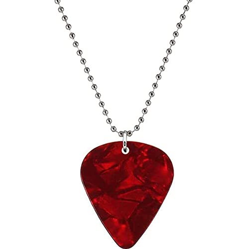 Collar ligero cuello ornamento Eddie Munson Guitarra Púa Colgante Collar Rojo Cover