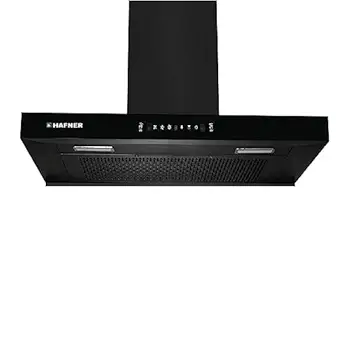 Hafner Kitchen Chimney Crown BK 90cm, Hood with 850m3/h Suction Power, Led Lights, 3 Speed control, Motion Sensor & Touch Control For Easy Operation,For Modular Kitchen(Black)