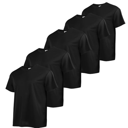Image of 3 Pack Men's Quick Dry T Shirts Athletic Running Workout Short Sleeve Shirts for Men Active Crew Neck Tops