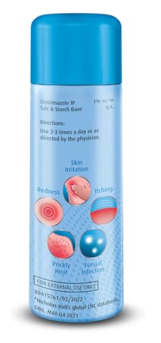 Canesten Dusting Antifungal Powder Relief from Skin Irritation Prickly Heat Redness Itching Fungal Infection, 100g (Pack Of 3)