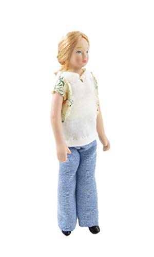 Muñeca Porcelana Modern Woman 1:12 Escala 15 cm miniatura 1