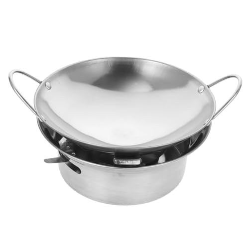 Alipis Stainless Steel Hot Pot Pot Divider Dual Handle Outdoor Cookware Easy to Clean Family Dinner Friend Gatherings