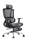 【ESTETICA SEMPLICE】Questa sedia ergonomica semplifica il design con linee pulite e un aspetto elegante. Il design minimalista ma sofisticato è adatto a diversi ambienti d'ufficio. Il design intelligente e confortevole della base protegge i pavimenti, unendo estetica e praticità.