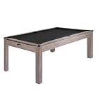Classic 7 FT Pool Table for Sports Fans – 84' Billiard Table with Black Felt, Rustic Grey Wood, Home or...