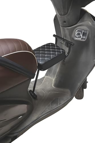 Image of AMB Scooty Activa Front Baby Seat | Foldable Kids Scooter Chair | Soft Cushion Comfort | Adjustable Secure Child Riding Seat | Durable Metal Frame Build | Universal Fit for All Scooters