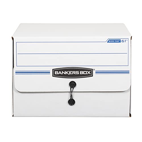 Bankers Box Side-Tab Drop Front Storage Boxes, Standard Set-Up, String And Button, Letter, 15 1/4 X 13 1/2 X 10 3/4 Inches, Case Of 12 (00061) #TOP5