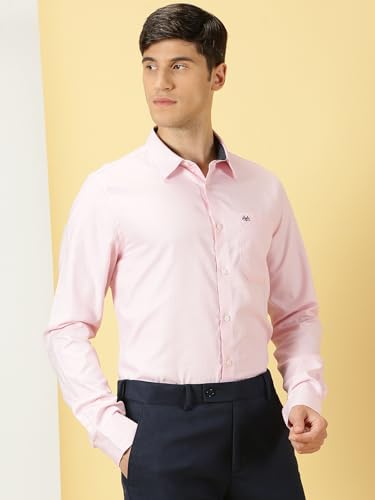 Image of Thomas Scott Men's Cotton Slim Fit 100% Formal Shirt with Spread Collar and Full Sleeves