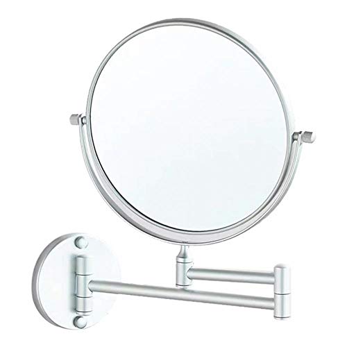1x/3x Magnifying Wall Mounted Dual Sided Makeup Mirror, Adjustable Angle Double-Sided Mirror For Bathroom Vanity - Matte