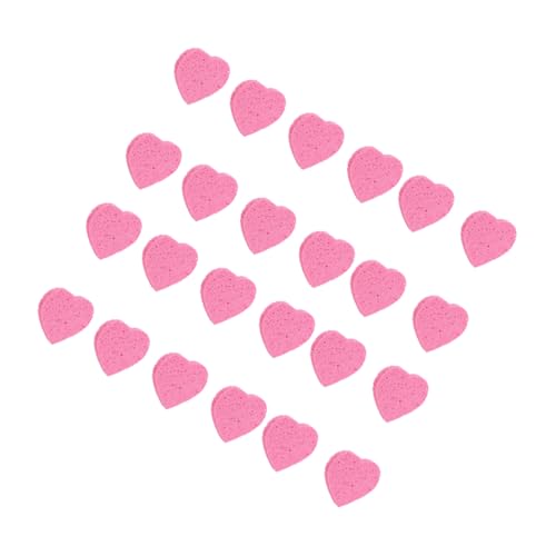 BESTYASH 32pcs Heart Shape Comfortable Makeup Removing Soft Face Cleaning Sponges for Daily Cleansing Washable Reusable for All Skin Types Travel Friendly