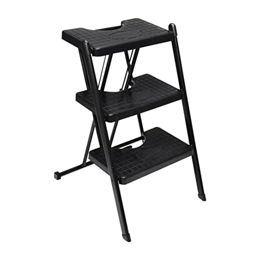 Escada De 3 Degraus Preta Anodilar