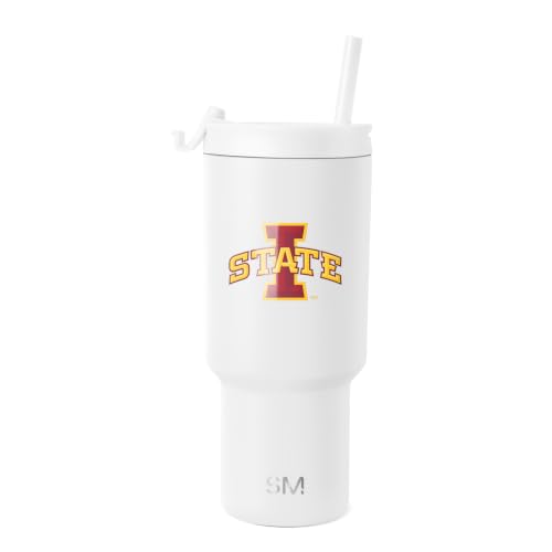 Image of Simple Modern Iowa State Cyclones Tumbler with Straw | 30oz | Collegiate | Trek Officially Licensed Iowa State University Insulated Water Bottle, Travel Mug | Football Gift for Men, Dad, Him, Her