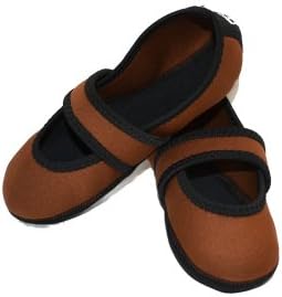 Nufoot Betsy Lou Women's Shoes, Best Foldable & Flexible Flats, Slipper Socks, Travel Slippers & Exercise Shoes, Dance Shoes, Yoga Socks, House Shoes, Indoor Slippers, Coffee, Medium | Image 1