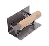 El mango está hecho de madera mundia. Ligero y fácil de manejar. La espátula de esquina es una herramienta ideal para escalones o dondequiera que se necesite una esquina cuadrada.