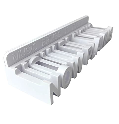 WPESI Now Playing Vinyl Record Stand Wall Mount,Record Display Stand for Vinyl Records and LP Record Floating Shelves Record Storage Holder (White)