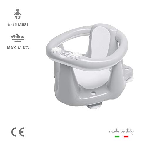 OKBaby Flipper Anti-Slip Baby Bath Seat and Thermometer, White - Image 7