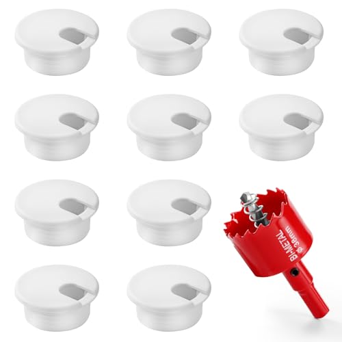 Desk Grommet 1.5 Inch (38 mm) 10 Pieces, Desk Hole Cover for Cabl...