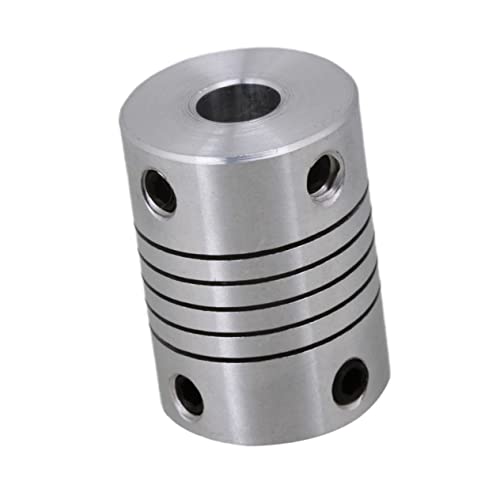 SOLUSTRE 2packs Stainless Steel Flexible Couplings Long Stepper Motor Connector Shaft Coupler for Printer