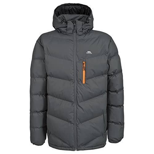 Trespass Men's Padded Jacket Blustery - Casual Winter Casual Jaket, Drawcord Hem, Adjustable Zip-Off Hood, Elasticated Cuffs, Low Profile Zips, Waterproof, Windproof