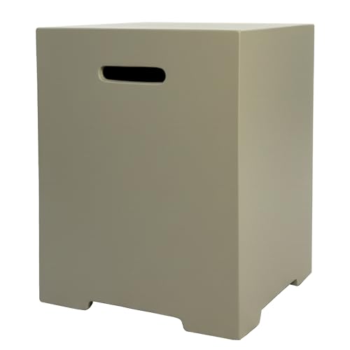Goldshire 16 inch Propane Tank Cover, Outdoor Storage Hideaway Table for 20lbs Tanks , Storage Box for Tank, Patio & Camping Storage