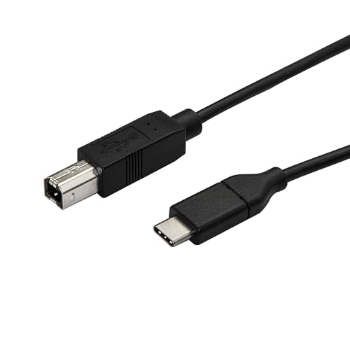 StarTech.com USB2CB3M USB C to USB B Printer Cable, 10' / 3m