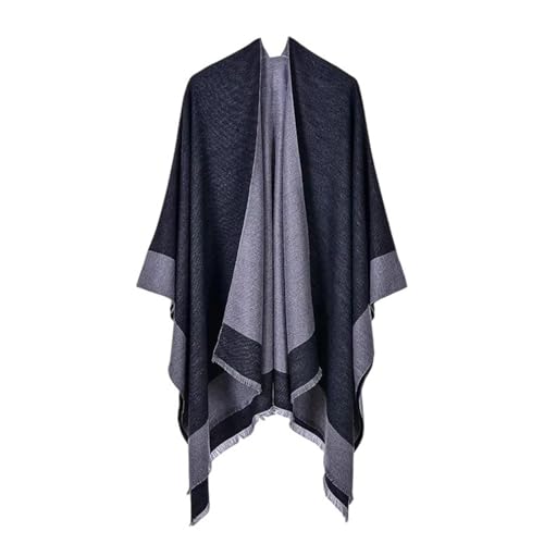 Women Winter Poncho Scarf Cashmere Imitation Warm Shawl Fashion Tassel