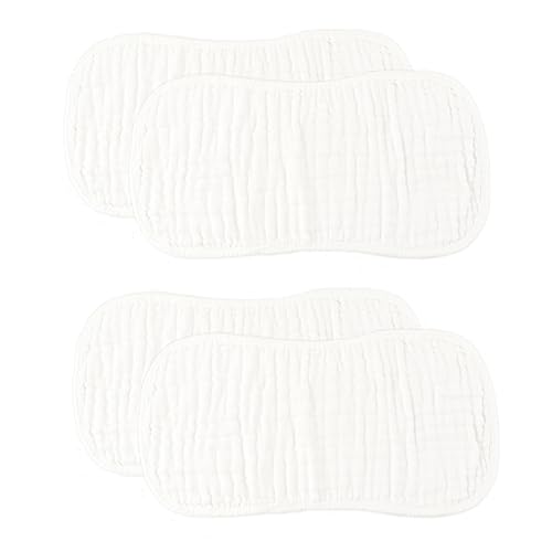 4-Pack Baby Burp Pads for Infants Soft Gauze Shoulder Cushions for Milk Spitting Absorbent Lightweight and Washable Burping Towels for Newborns and Infants
