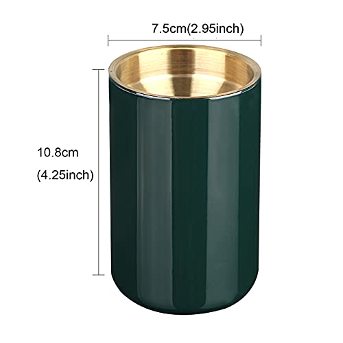 Ukaeno Ashtray with lid, stainless steel wind ashtray, ashtray for outdoor, balcony and office, windproof and portable, dark green - Image 6