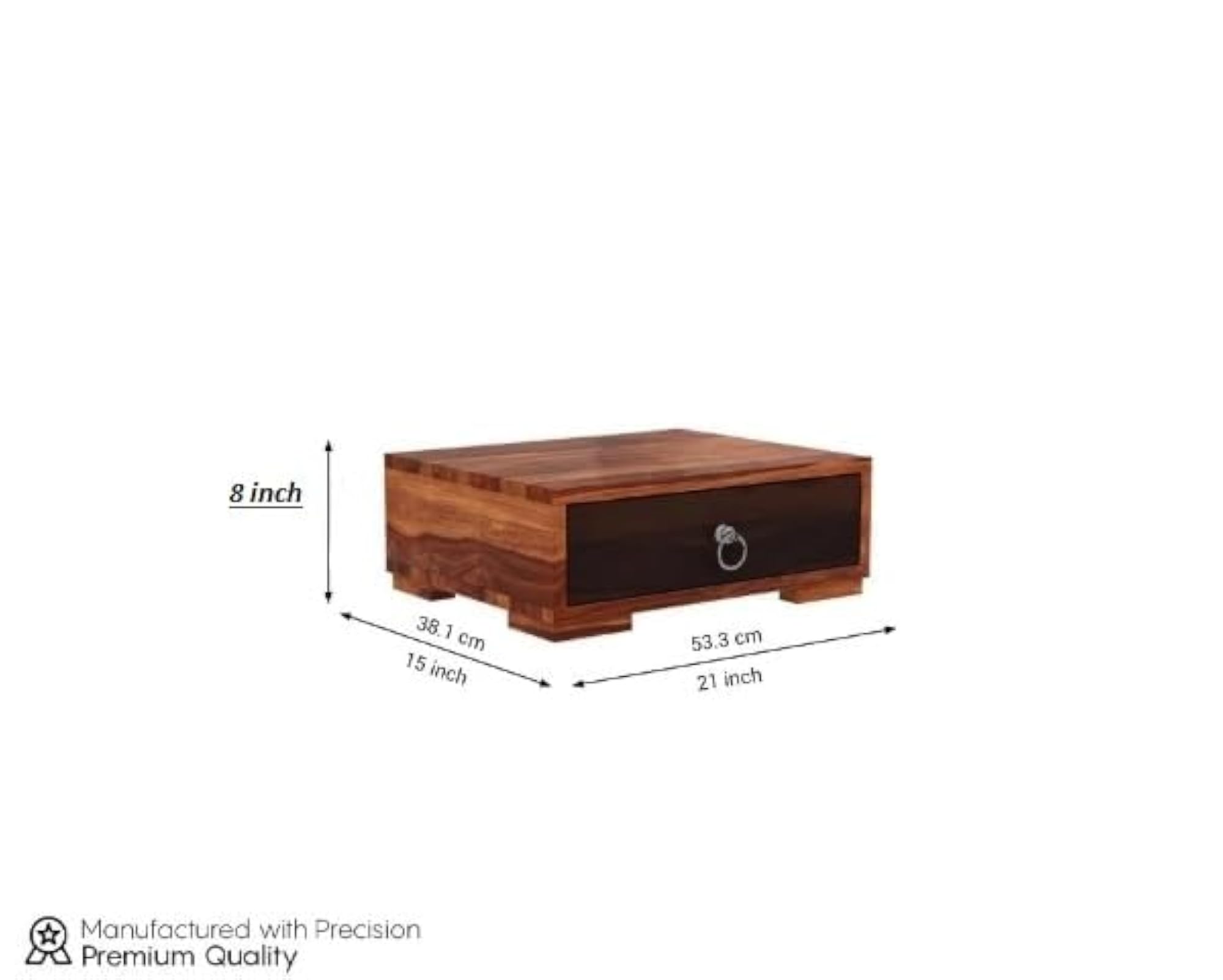 Furniture Wooden Bedside Table with 2 Drawers