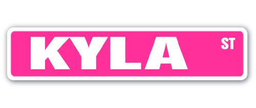 Photo 1 of SMALL SCRATCH, SEE PHOTOS 
KYLA Street Sign Childrens Name Room Sign | Indoor/Outdoor |  24" Wide Plastic Sign
