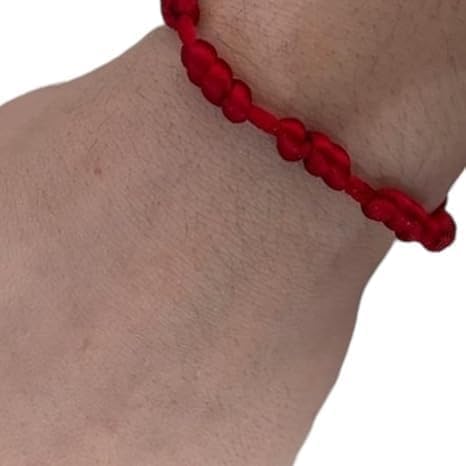 Kit com 6 Pulseiras Vermelhas Kabbalah - 7 Nós - Amuleto de Proteção e Boa Sorte