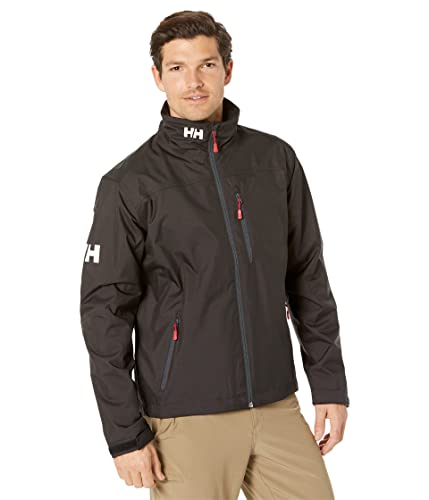 Image of Helly-Hansen mens Crew Midlayer Fleece Lined Waterproof Windproof Rain Jacket