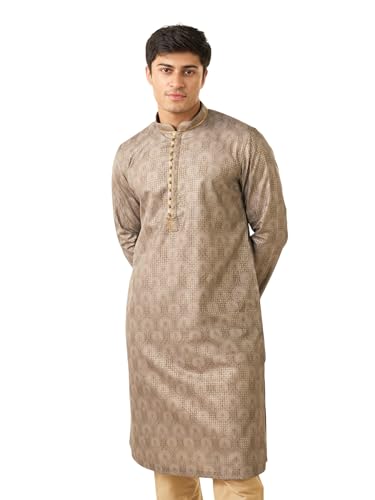 Image of DIWAS BY MANYAVAR Men's Cotton Blend Printed Kurta (1pc)