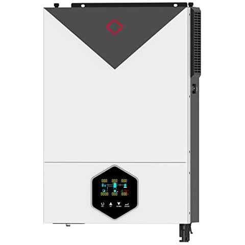 PMSUN 4.2KW offener/netzunabhängiger Solar-Hybrid-Wechselrichter 24VDC Reiner Sinus AC220V Ausgang MPPT 140A Solar-Ladegerät max PV-Leistung 6200W Eingang mit WiFi Kommunikation Cover