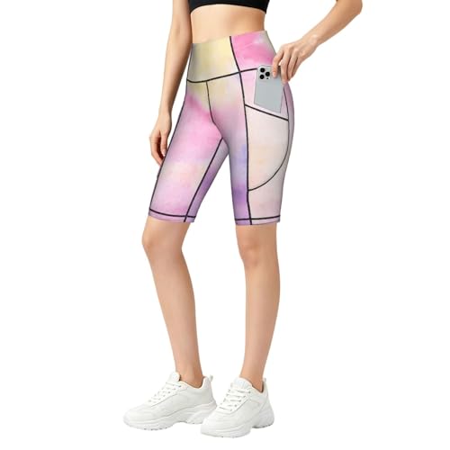 Short de sport taille haute anti-frottement avec poches intégrées
