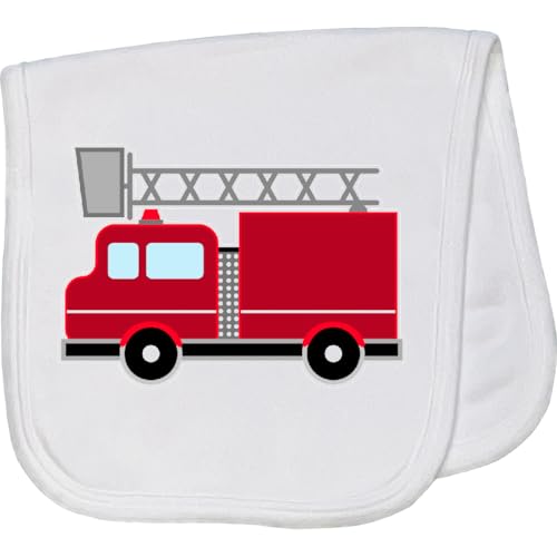 inktastic Red Firefighter Fire Truck Baby Burp Cloth White 2871a