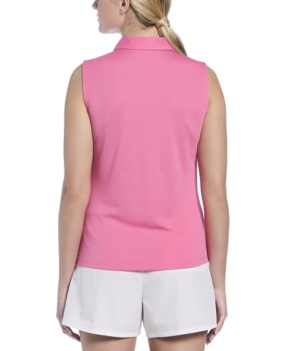 Image of PGA Tour Women's Airflux Sleeveless Quarter Zip Golf Polo Shirt Moisture-Wicking Fabric