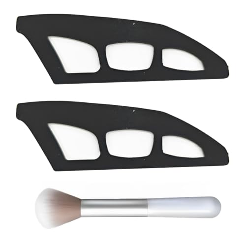 OHREN 2 piezas, nueva guía para sombras de ojos profesionales, ayuda para maquillaje plantilla de ojos, herramienta rápida para sombras, kit de herramientas, eyeliner, con pincel eyeliner.