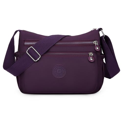 MLPKOI Bolso Bandolera Mujer, Bolso Cruzado Mujer Casual Ligero Crossbody Bag, Correa Ajustable, Bolsos de Mano de Ligero con Múltiples Bolsillos, Bolsos de Mano para Escuela Viaje Uso Diario