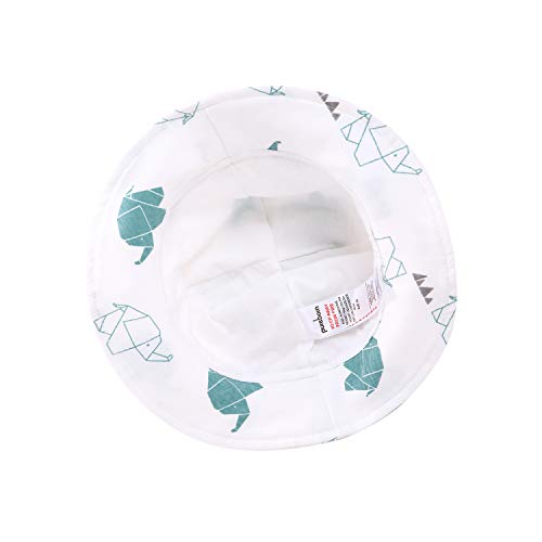 pureborn Baby Boys Girls Sun Hat Soft Cotton Bucket Cap Wide Brim Sun Protection Beach Hats4