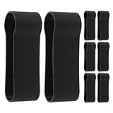 BESPORTBLE 8 Soportes para Bastones De Senderismo Muletas Y Otros Accesorios Incluye Hebilla De Fijación Color Negro