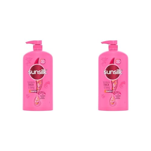 Sunsilk Lusciously Thick & Long Shampoo 1 L|| With Keratin|| Yoghut Protein and Macadamia Oil – Thickening Shampoo for Fuller Hair (Pack of 2)